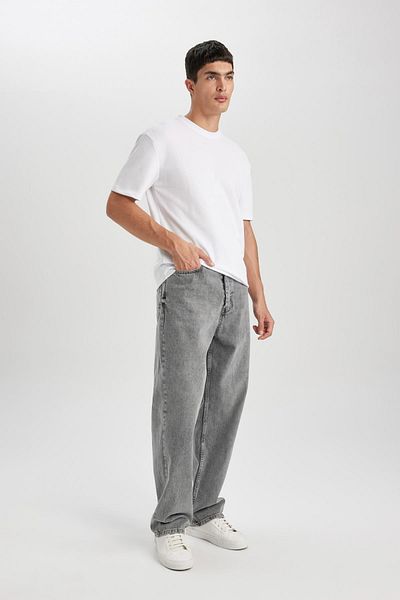 DeFacto Baggy Fit Jean Trousers - Wide Leg, Regular Waist B3925ax23au