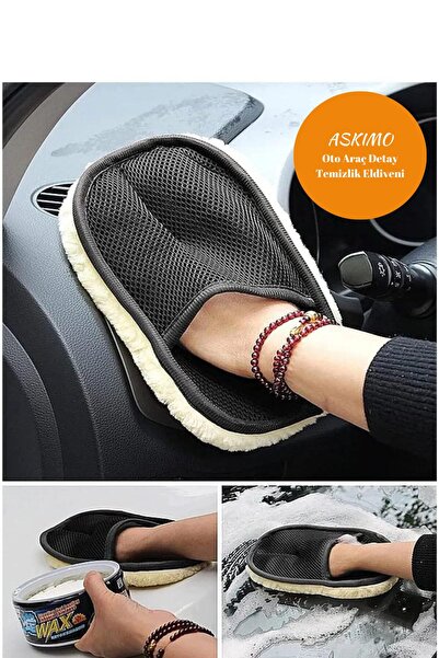 Askımo Hassas Araba Yıkama Ve Temizlik Eldiveni, Araçların Piyano Black Bölge...