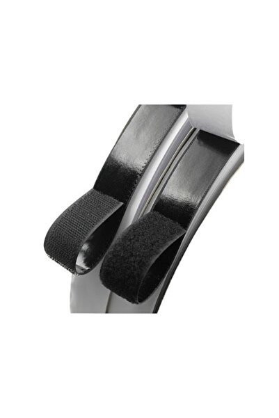 Kezban Tekstil 1 Metre Arkası Yapışkanlı Siyah Cırt Cırtlı Bant Amerikan Ferm...