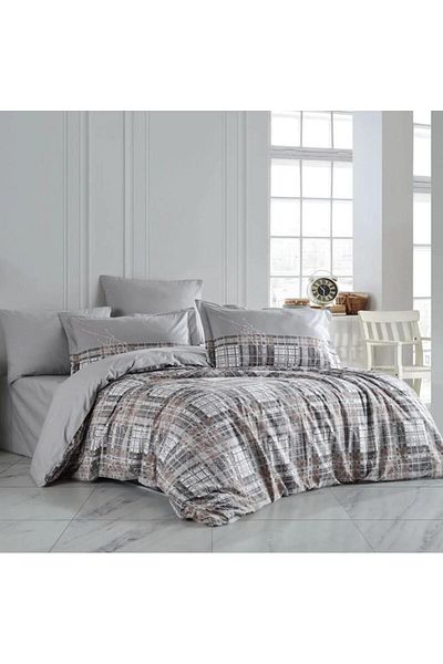 Hobby Lucia Gray Poplin Duvet Cover - Double