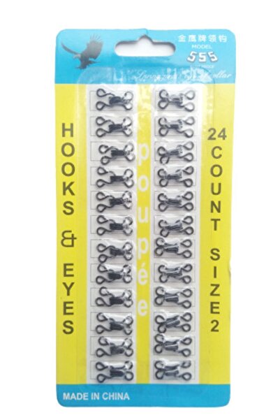 Kezban Tekstil أجراف باكل معدن أسود 2 عدد 24 قطعة