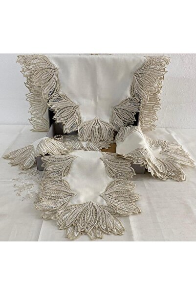 Vinezza Home Collection 5 Parça Salon Takımı konsol masa örtüsü sehpa örtüsü ...