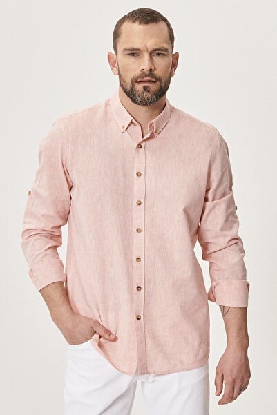 AC&Co / Altınyıldız Classics Erkek Yavruağzı Keten Tailored Slim Fit Dar Kesi...