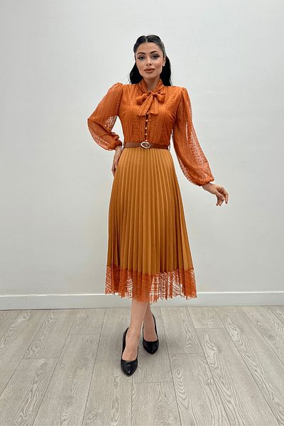 Phoenix Women Pleated Tulle Dress - Skirt Detail