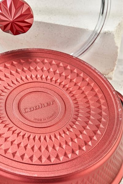 Cooker 28 Cm Crystal Series - Cast Iron Granite Silicone Flat Pot