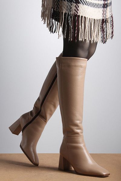 Gusse Women's Mink Genuine Leather Boots