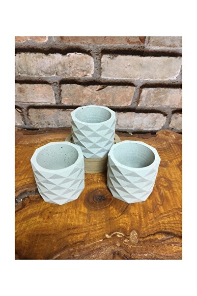 Genel Markalar Üçlü Kristal Prizma Ham Döküm Kaktüs Ve Skulent Saksı Seti