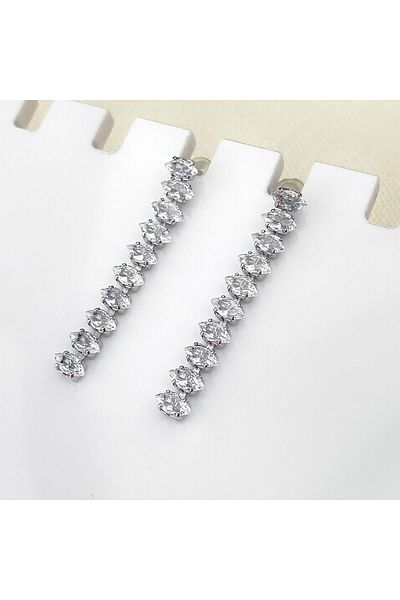 Kyver Waterway Earrings Dangle Shuttle Earrings Silver