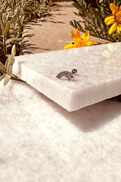 MOONİ ACCESSORİES Çelik Star Sıra Yıldız Tasarım Zirkon Taşlı Şık Gümüş Renk ...