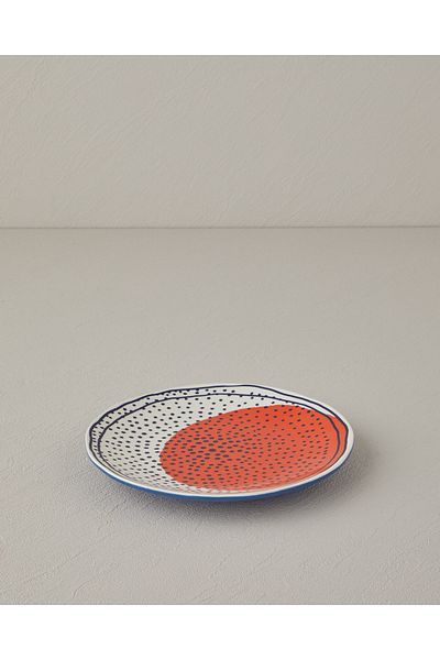 English Home Coachella Terracotta Cake Plate - Stoneware Patch