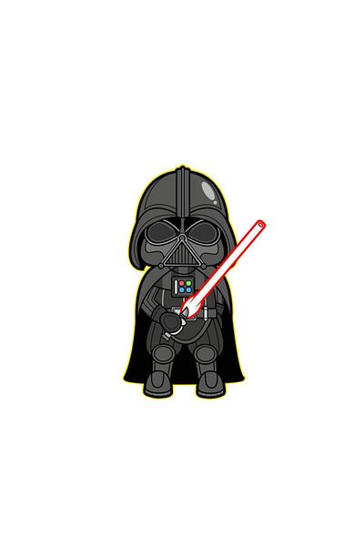 Star Wars Autocolant negru Star Wars Darth Vader - 5 cm, 1 bucată, laptop, dulap, telefon și autocolant pentru carcasă