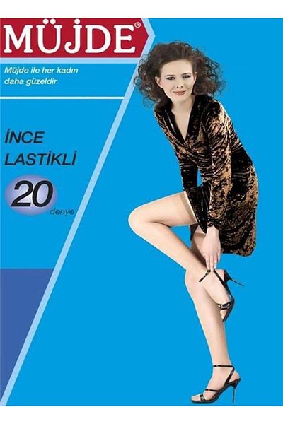 Müjde Еластични чорапи над коляното, 6 броя, 500/Черни