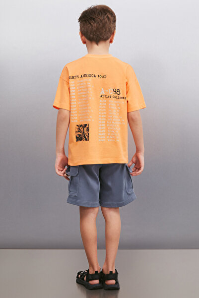 GRIMELANGE Ανδρικό μπλουζάκι σομόν χρώματος FERGUS