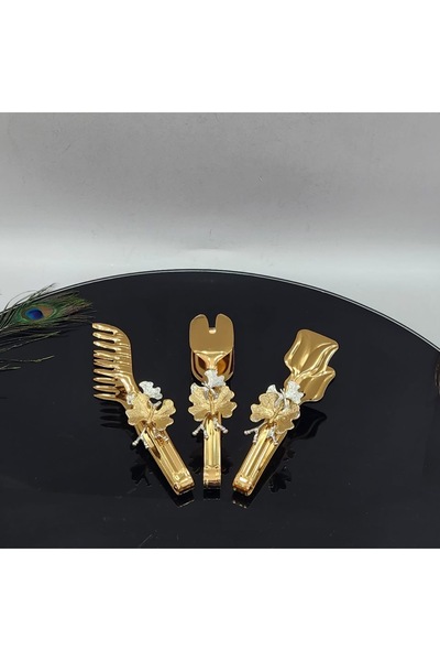 HENNA İÇ VE DIŞ TİCARET مجموعة ملقط ثلاثية على شكل فراشة فضية