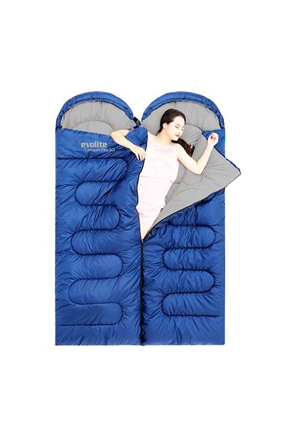 Evolite Camper Pro Sq Combinable Sleeping Bag for 2 People