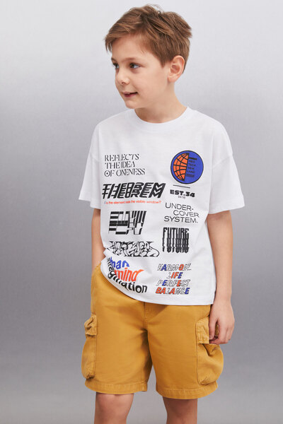 GRIMELANGE Men's White T-Shirt - DATHAL