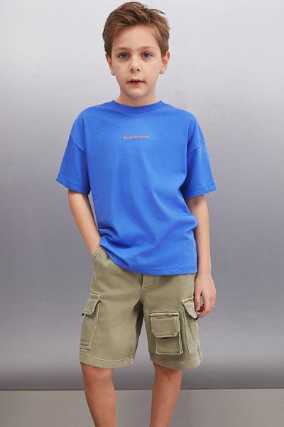 GRIMELANGE Herren T-Shirt Saks Blue - ANATOLE