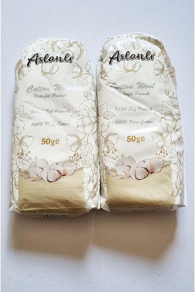 Modellino 2 Pieces of 50gr Hydrophilic Cotton Wool with Lion - 100% Pure Cotton