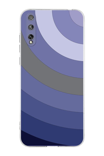 PrintiFy Huawei Psmart S Uyumlu Kamera Korumalı Renk Cümbüşü D Tasarımlı Şeffaf Silikon Kılıf