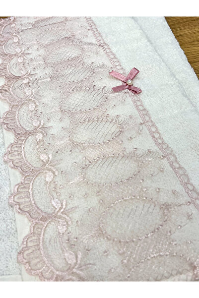 AYHANHOME Розкішне придане - Набір рушників для рук та обличчя 50x90 з гіпюровою вишивкою та бантами 6 шт.