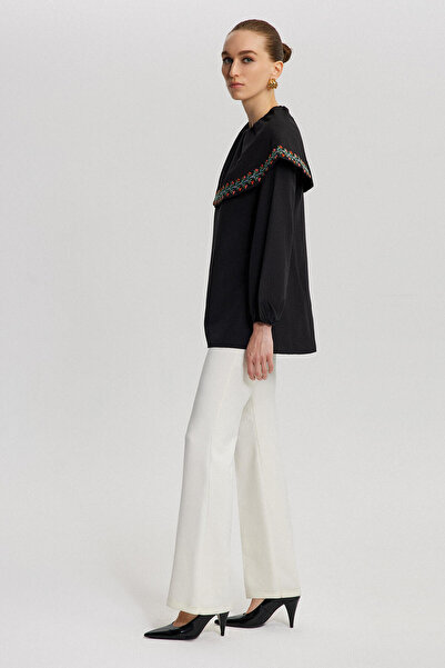 Touché Privé Poplin tunika - gallér hímzéssel