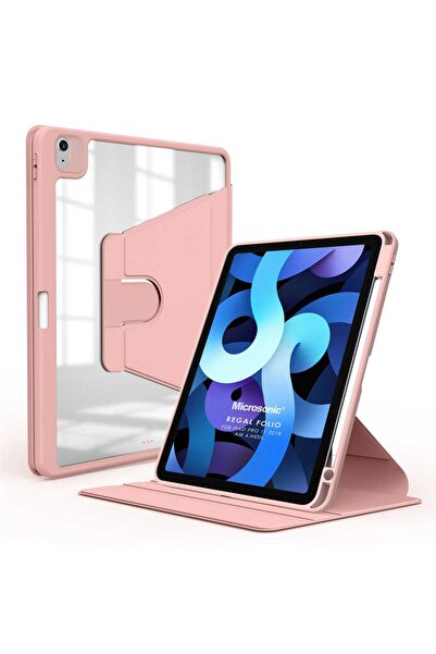 Microsonic Apple iPad Air 11 2024 Uyumlu Kılıf (A2902-A2903) Regal Folio Pembe
