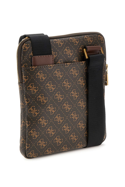 Guess Kahve Erkek 2x23x19 cm Postacı Çantası VEZZOLA SMART COMPAC CROSSBODY FLAT