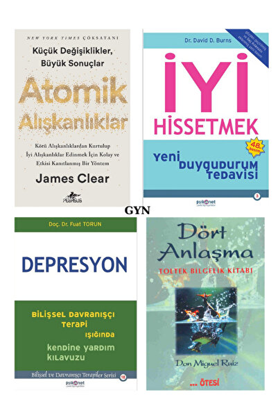 Psikonet Yayınları Atomik Alışkanlıklar - İyi Hissetmek - Depresyon - Dört An...