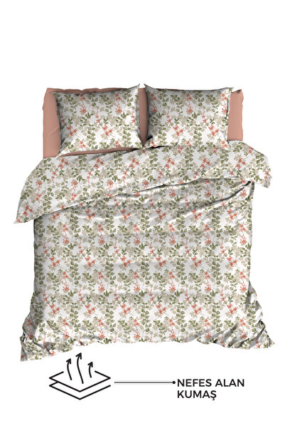 Elart Σετ Παπλωματοθήκης Flores Μονό Κρεβάτι Ranforce 3 τεμαχίων σε σκόνη