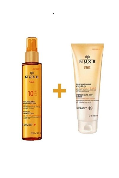 Nuxe برونزر 10spf وشامبو كوفير