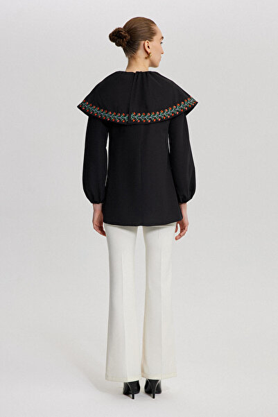 Touché Privé Poplin tunika - gallér hímzéssel