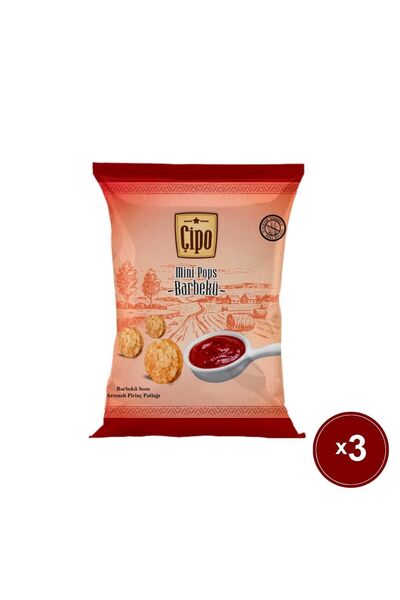 GLUTENSİZ FABRİKA 3 Pack Gluten Free Chip Barbecue Snack