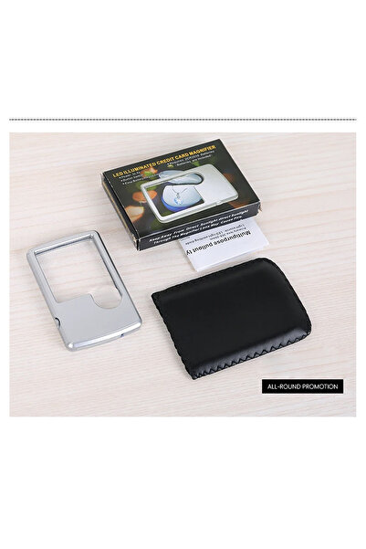 Vox Art Kart Boy Büyüteç - LED Işıklı Cep Büyüteç 6x-3x