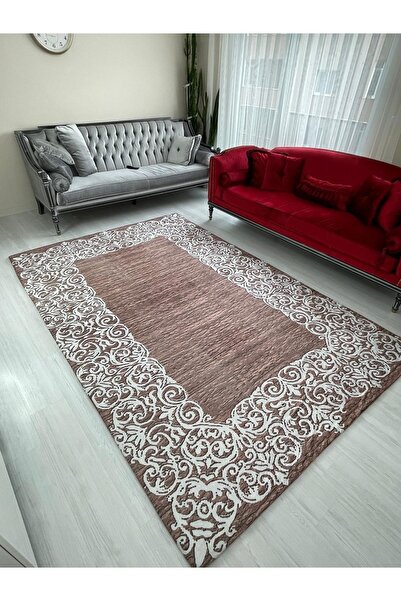 MEKA TEKSTİL Ελαστικό βελούδινο κάλυμμα χαλιού Waterway Brown Model