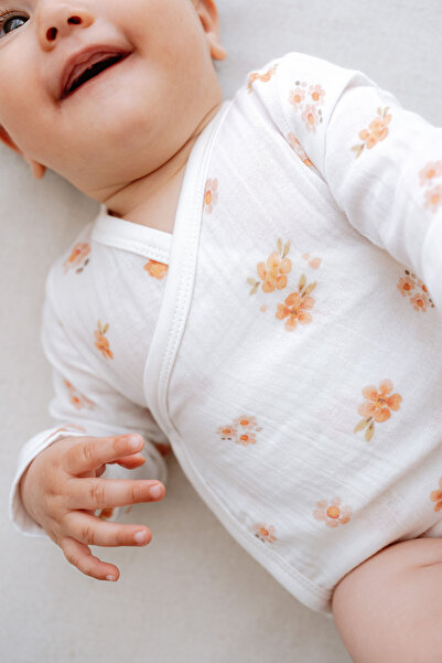 TBA COLLECTION Müslin Kruvaze Body  | Peachy Flowers