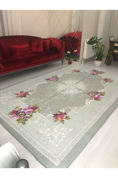 MEKA TEKSTİL Silk Velvet Elastic Carpet Cover