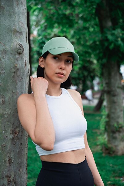 Mrey Șapcă sport verde unisex, culoarea mentă - cu închidere cu velcro și șap...