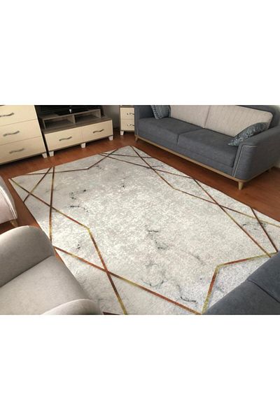 MEKA HOME Gold Stripe 14 Model Elastic Carpet Cover