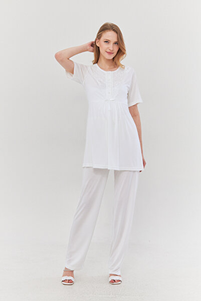 LORIAN'S New Season Women's Maternity and Maternity Pajamas Set - Short Sleeve Set of 3