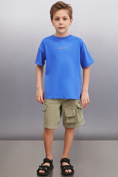 GRIMELANGE Herren T-Shirt Saks Blue - ANATOLE