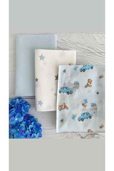 Alpıno Baby Muslin Cover 85 Cm*85 cm (3 Pieces) Cotton Baby Blanket