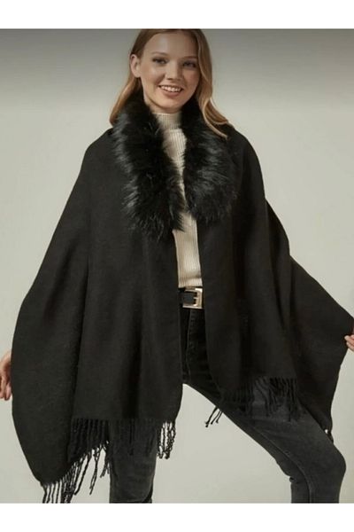 tahiroğlu deri 1987 Women's Shoulder Shawl - Genuine Fur