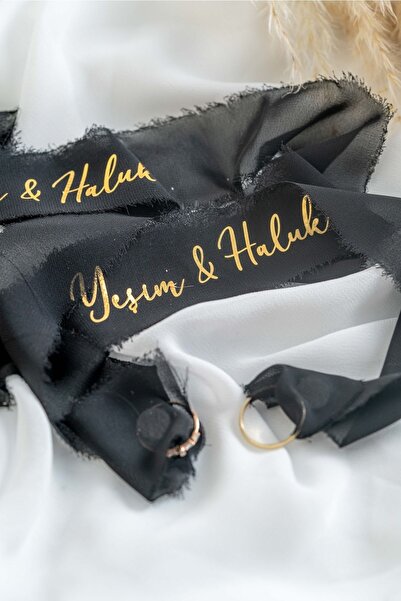 Renna Parıltılı Yazılı Nişan & Söz Yüzük Kurdelesi Kişiye Özel Kumaş Kurdele ...