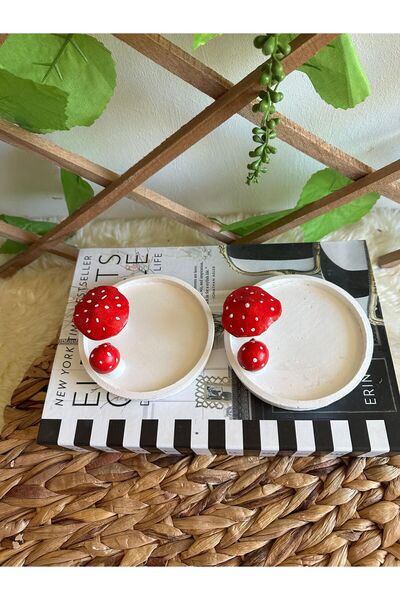 evdeki atölyem 2’li Mantar model fincan altı tabak