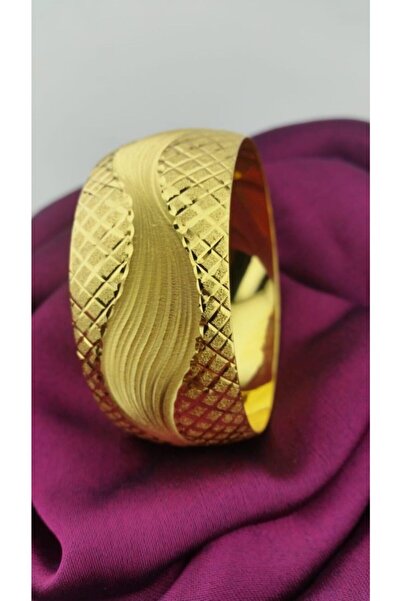 barisiva gold 22 Ayar Altın Kaplama Kadın 4 Cm Eninde Bilezik Modeli Adet Fiy...