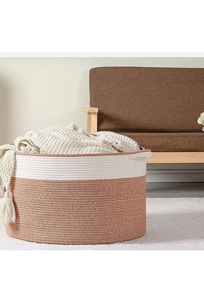ModaCardin Organizer Ψάθινο Καλάθι Ιουτ - Καλάθι παιχνιδιών και ρούχων