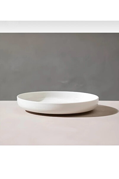 Sillage Home Cream Porcelain Salad Bowl 24 Cm, Pit Very Useful Plate 24 cm