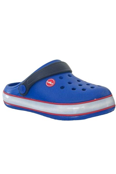 Akınal Bella E196 F.017 - Children's Lighted Slippers, Saks Blue/White