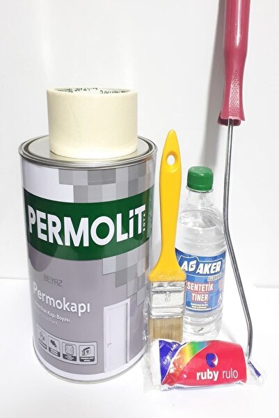 Permolit Amerikan Kapı Boyası 2.5 Lg 5 Parça Boyama Seti Beyaz