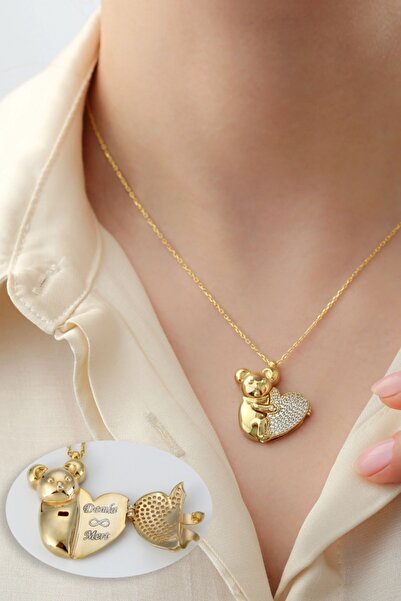 Silvano Jewelry 925 Ayar Gümüş Açılıp Kapanan Isimli Koala Kolye